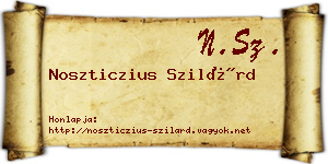 Noszticzius Szilárd névjegykártya